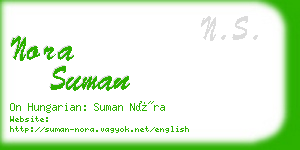 nora suman business card